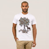 馬食べ物の木 Tシャツ (正面フル)