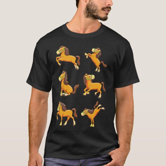 馬馬かわいい乗馬ギフトギフトアイディアおもしろいポニー Tシャツ (正面)