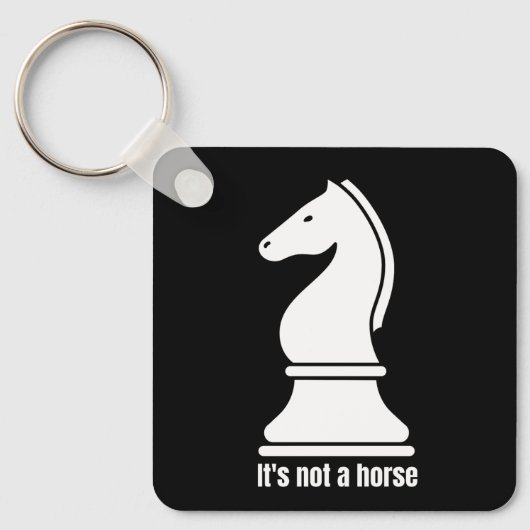 馬騎士のチェスおもしろいの駒ボードゲームではない キーホルダー (正面)