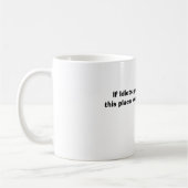 馬鹿が木で育ったら、この場所は…です コーヒーマグカップ (左)