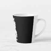 馬鹿だから – 風刺的なステートメントモチーフ カフェラテマグ (右)