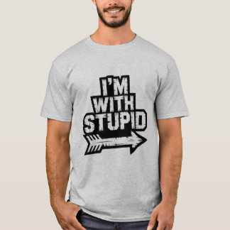 馬鹿なやつを指差す「私の隣の馬鹿」Tシャツ Tシャツ