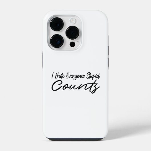 馬鹿なカウントのコーヒーは嫌い iPhoneケース (裏面)