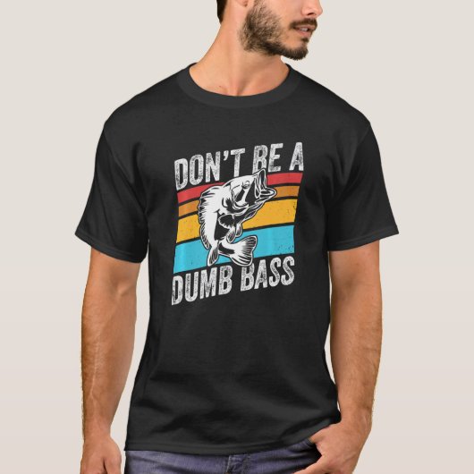 馬鹿なバス釣り漁師になるな レトロなヴィンテージ Tシャツ (正面)