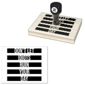 馬鹿にあなたの日を台無しにさせない 面白い皮肉ユーモア ラバースタンプ (押印)