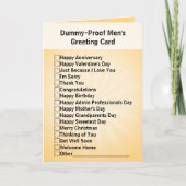 馬鹿に優しいメンズグリーティングカード シーズンカード (正面)