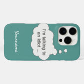 馬鹿に話す任意の色ケース Case-Mate iPhoneケース (裏面 (横))