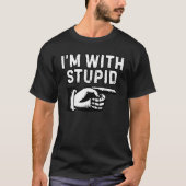 馬鹿の指さし手 Tシャツ (正面)