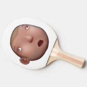 馬鹿の顔 卓球ラケット (横)