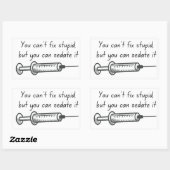 馬鹿は直せないがステッキで洗え 長方形シール (シート)