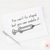 馬鹿は直せないがステッキで洗え 長方形シール (封筒)