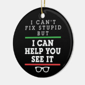 馬鹿は直せないが君に見せ救済る セラミックオーナメント (左)