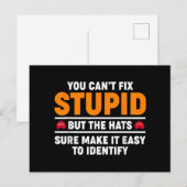 馬鹿は直せないが帽子は確かに楽だ ポストカード (正面/裏面)