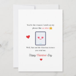 馬鹿みたいに笑ってるバレンタインカード 招待状