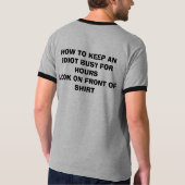 馬鹿を背部のHOURSLOOKのために忙しい保つ方法… Tシャツ (裏面)
