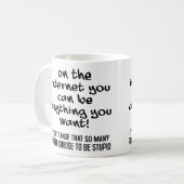 馬鹿を選択 Funny Mug または トラベルマグ コーヒーマグカップ (正面左)