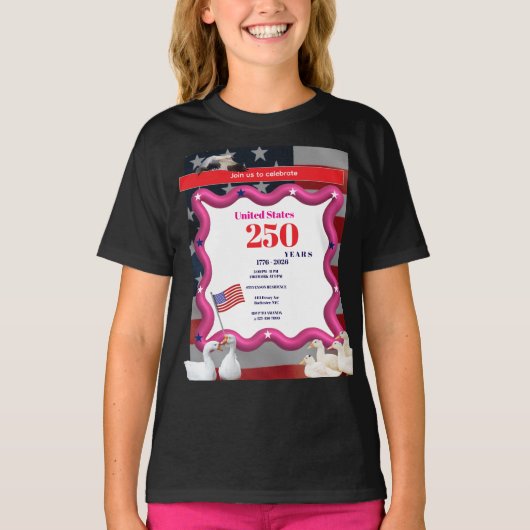 馬鹿ガモたち 250 周年お祝い Tシャツ (正面)
