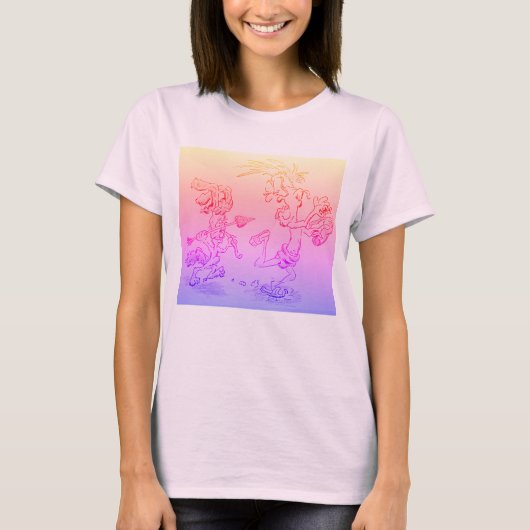 馬鹿キューピッドの彼女のTシャツ Tシャツ (正面)