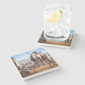 馬鹿馬 ストーンコースター (横)