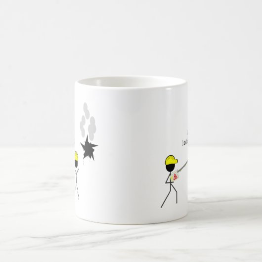 馬鹿。 私は持って来ます私にネイル銃を言いました コーヒーマグカップ (中央)