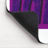 "馬鹿"紫の様式化デザイン マウスパッド (コーナー)