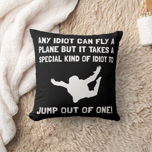 馬鹿Skydiving クッション (ブランケット)