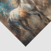 馬2頭の壁画アート 馬好きな人へのインテリア 薄葉紙 (詳細)
