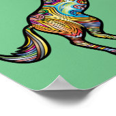 馬0fカラー舞うマグネタ ポスター (角)