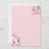 馬1歳の誕生日女性のカーボーイ花サドルアップ！ 招待状 (裏面)