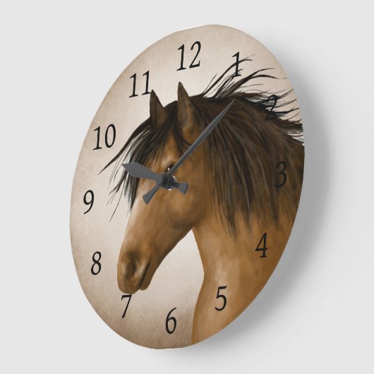 馬11 ラージ壁時計 (傾斜)