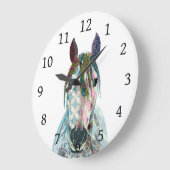 馬12 ラージ壁時計 (傾斜)