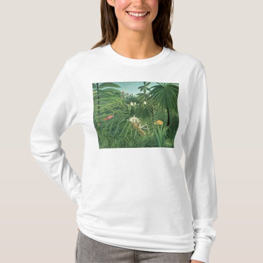 馬1910年を攻撃しているジャガー Tシャツ (正面)