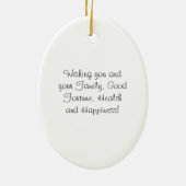 馬2014年の年-旧正月 セラミックオーナメント (裏面)