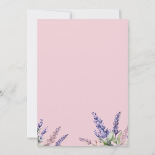 馬3rd誕生日ガールパープルフローラサドルに 招待状 (裏面)