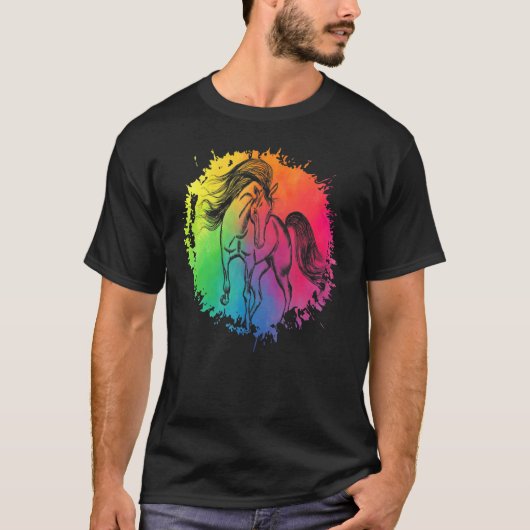 馬 おもしろ 格言 馬 Tシャツ (正面)