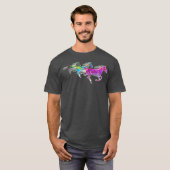 馬 おもしろ 馬 アート マジック 野生 馬 ギフト Tシャツ (正面フル)