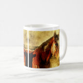 馬 – こんにちは コーヒーマグカップ (正面右)