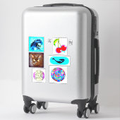 馬，さくらんぼ，オムシンボル，マーメイド，猫，ダキニ シール (スーツケース)