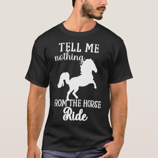 馬 わたしに馬のことを教えてくれないか 馬好き女子 2 Tシャツ (正面)