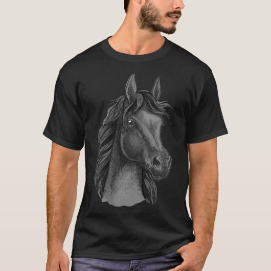 馬 アマデウス アーティスティック Tシャツ (正面)