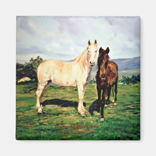 馬/ウマ/Horses マグネット (正面)