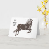 馬 カード (黄色い花)