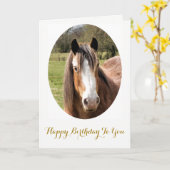 馬 カード (黄色い花)