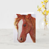 馬 カード (黄色い花)