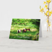 馬 カード (黄色い花)