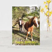 馬 カード (黄色い花)