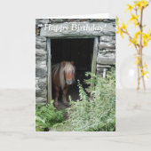 馬 カード (黄色い花)