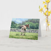 馬 カード (黄色い花)