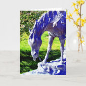 "馬"カード カード (黄色い花)