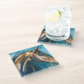 馬 ガラスコースター (アングル)